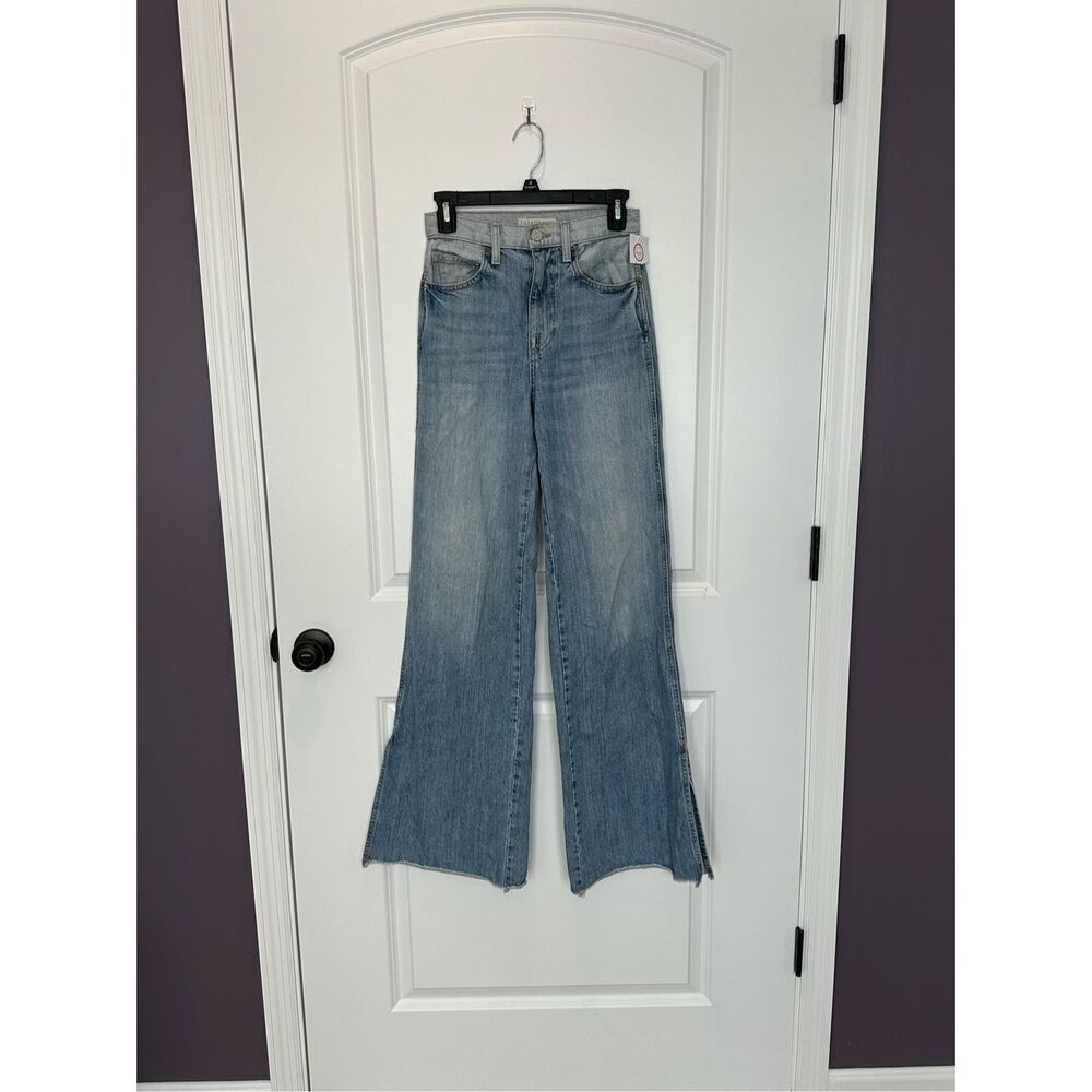 NWT Joie Wide Leg Split Flare Raw Hem Jeans Size 0
